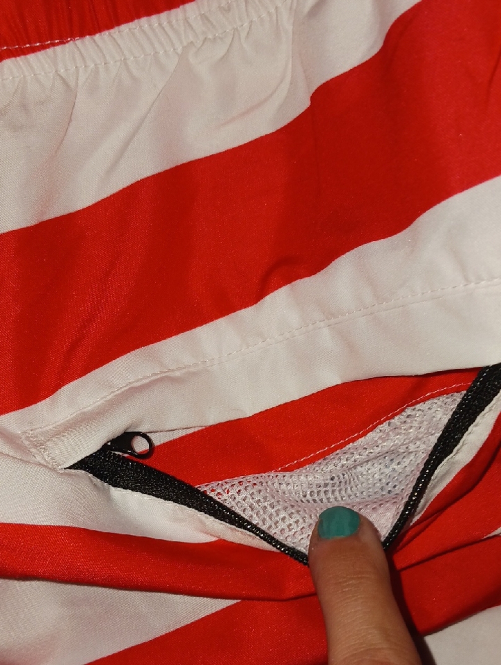Men’s Patriotic Flag Swim Shorts - Red, White & Blue - Picture 4 of 4
